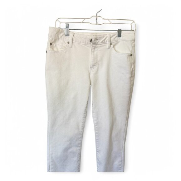 a.n.a. Petite WHITE JEANS Size 28/6Petite Skinny Ankle Stretch Denim Mid-Rise - Picture 2 of 11